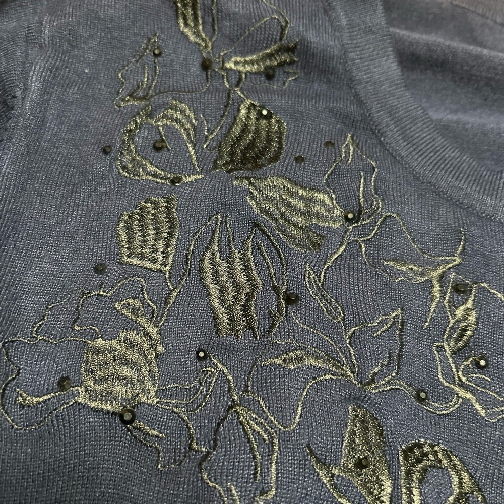 Croft & Barrow Navy Blue Sweater - Picture 4 of 12